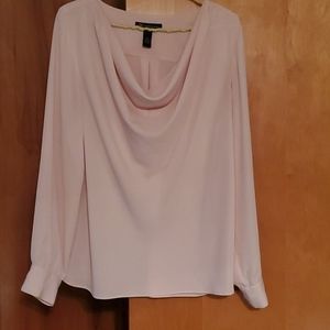 Blush pink long sleeve blouse